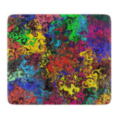 Abstracte kleurrijke strijders / snijplank (Voorkant)