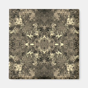 Abstracte kleurrijke strijders / spiegel / sepia / magneet