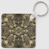 Abstracte kleurrijke strijders / spiegel / sepia / sleutelhanger (Achterkant)