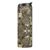 Abstracte kleurrijke strijders / spiegel / sepia / thermosbeker (Gedraaid links)