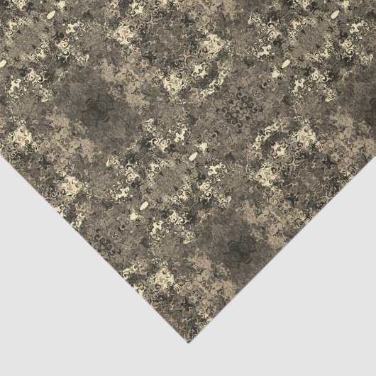 Abstracte kleurrijke strijders / spiegel / sepia / tissuepapier (Detail)