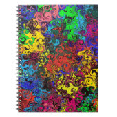 Abstracte kleurrijke strijders / spiral notitieboek (Voorkant)