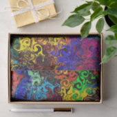 Abstracte kleurrijke strijders / tissuepapier (Geschenk)