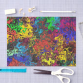 Abstracte kleurrijke strijders / tissuepapier (Craft)