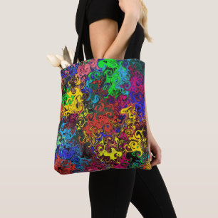 Abstracte kleurrijke strijders / tote bag
