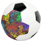 Abstracte kleurrijke strijders / voetbal (Drie kwart)