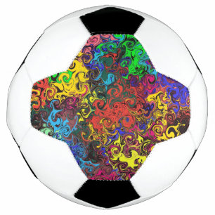 Abstracte kleurrijke strijders / voetbal