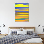 Abstracte kleurrijke strips canvas afdruk (Insitu (Slaapkamer))