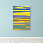 Abstracte kleurrijke strips canvas afdruk (Insitu (Houten vloer))