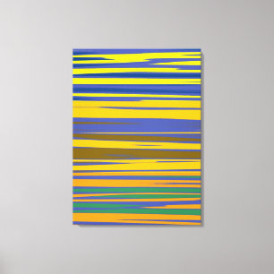 Abstracte kleurrijke strips canvas afdruk