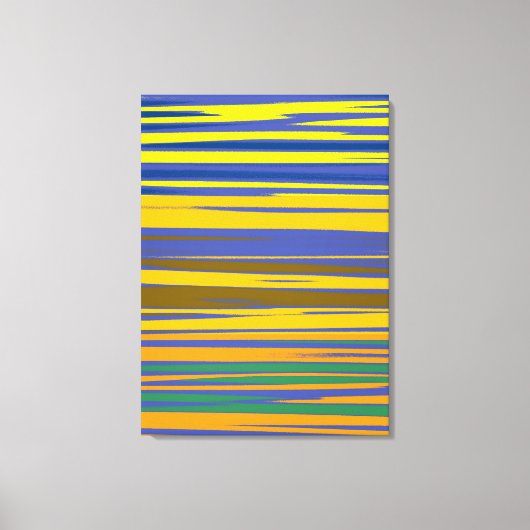 Abstracte kleurrijke strips canvas afdruk (Voorkant)