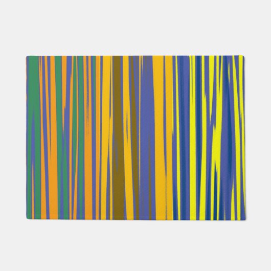 Abstracte kleurrijke strips deurmat (Voorkant)