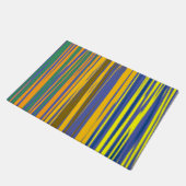 Abstracte kleurrijke strips deurmat (Schuin)