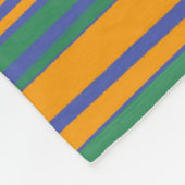 Abstracte kleurrijke strips fleece deken (Hoek)