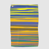 Abstracte kleurrijke strips golfhanddoek (Voorkant)