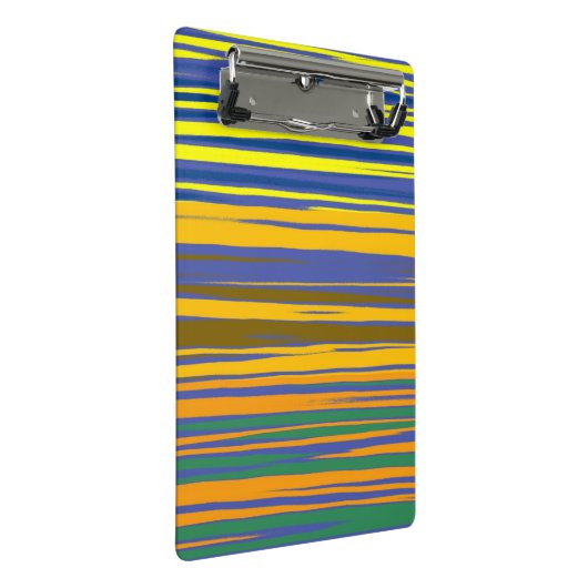 Abstracte kleurrijke strips mini klembord (Schuin)