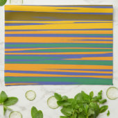Abstracte kleurrijke strips theedoek (Gevouwen)