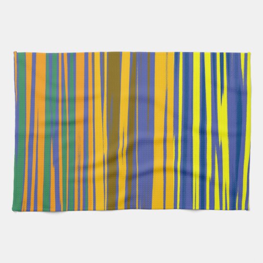 Abstracte kleurrijke strips theedoek (Horizontaal)