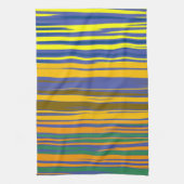 Abstracte kleurrijke strips theedoek (Verticaal)