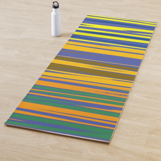 Abstracte kleurrijke strips yogamat (In situ)
