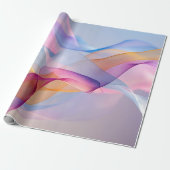 Abstracte Kleurrijke Stromende Lint Cadeaupapier (Uitgerold)