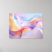 Abstracte Kleurrijke Stromende Lint Canvas Afdruk (Voorkant)