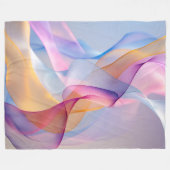 Abstracte Kleurrijke Stromende Lint Fleece Deken (Voorkant (Horizontaal))
