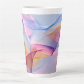 Abstracte Kleurrijke Stromende Lint Latte Mok (Voorkant)