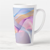 Abstracte Kleurrijke Stromende Lint Latte Mok (Rechts)