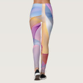 Abstracte Kleurrijke Stromende Lint Leggings (Achterkant)