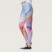 Abstracte Kleurrijke Stromende Lint Leggings (Links)