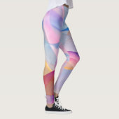 Abstracte Kleurrijke Stromende Lint Leggings (Rechts)
