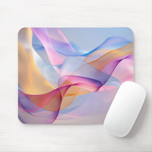 Abstracte Kleurrijke Stromende Lint Muismat (Met muis)