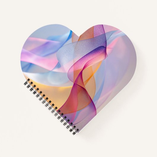 Abstracte Kleurrijke Stromende Lint Notitieboek (Voorkant)