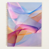 Abstracte Kleurrijke Stromende Lint Planner (Voorkant)