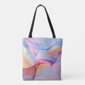 Abstracte Kleurrijke Stromende Lint Tote Bag (Achterkant)
