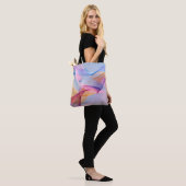 Abstracte Kleurrijke Stromende Lint Tote Bag (Op model)