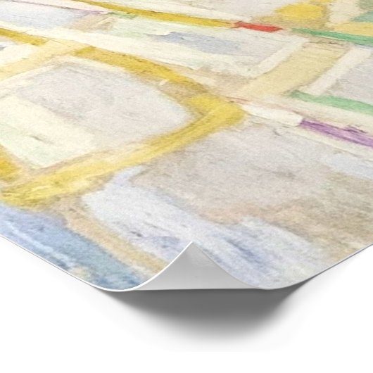 Abstracte kleurrijke Sunshine Art Poster (Hoek)