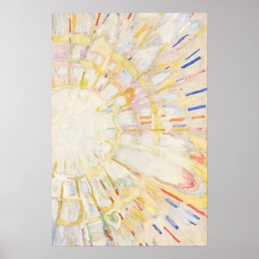 Abstracte kleurrijke Sunshine Art Poster (Voorkant)