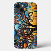 Abstracte Kleurrijke Swirl Tree Landscape Natuur Case-Mate iPhone Case (Achterkant)