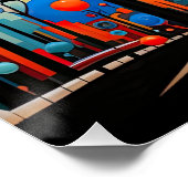 Abstracte Kleurrijke Swirl Tree Landscape Natuur Perfect Poster (Hoek)