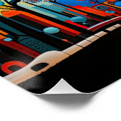 Abstracte Kleurrijke Swirl Tree Landscape Natuur Perfect Poster (Hoek)