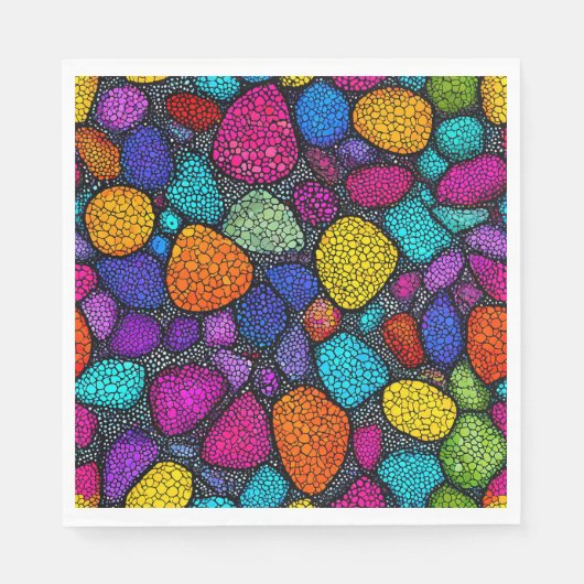 🎨 Abstracte Kleurrijke Tafelservetten Moderne Eet Servet (Voorkant)