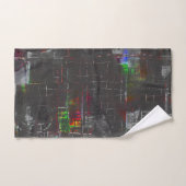 Abstracte kleurrijke tekening in donkere nacht ond bad handdoek (Handdoek)