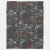 Abstracte kleurrijke tekening in donkere nacht ond fleece deken (Voorkant)