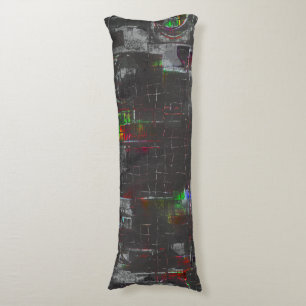 Abstracte kleurrijke tekening in donkere nacht ond lichaamskussen