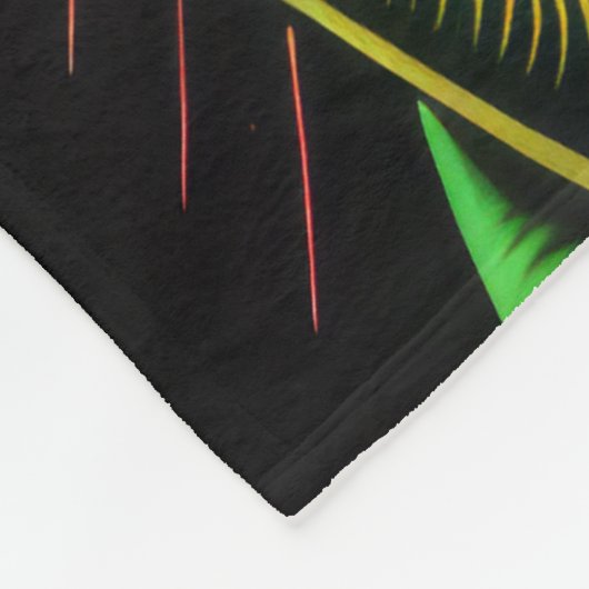 Abstracte kleurrijke tekening van een Franse buldo Fleece Deken (Hoek)