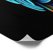 Abstracte kleurrijke tekening van een papegaai 2:3 poster (Hoek)