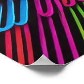 Abstracte kleurrijke tekening van een vogel 2:3 II Poster (Hoek)