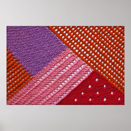 Abstracte kleurrijke textuur, gebreid door spokes. poster (Voorkant)